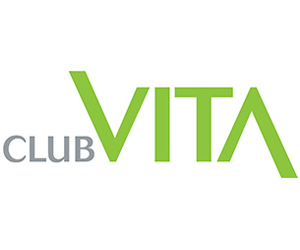 Logo du Club Vita, vita écrit en vert.